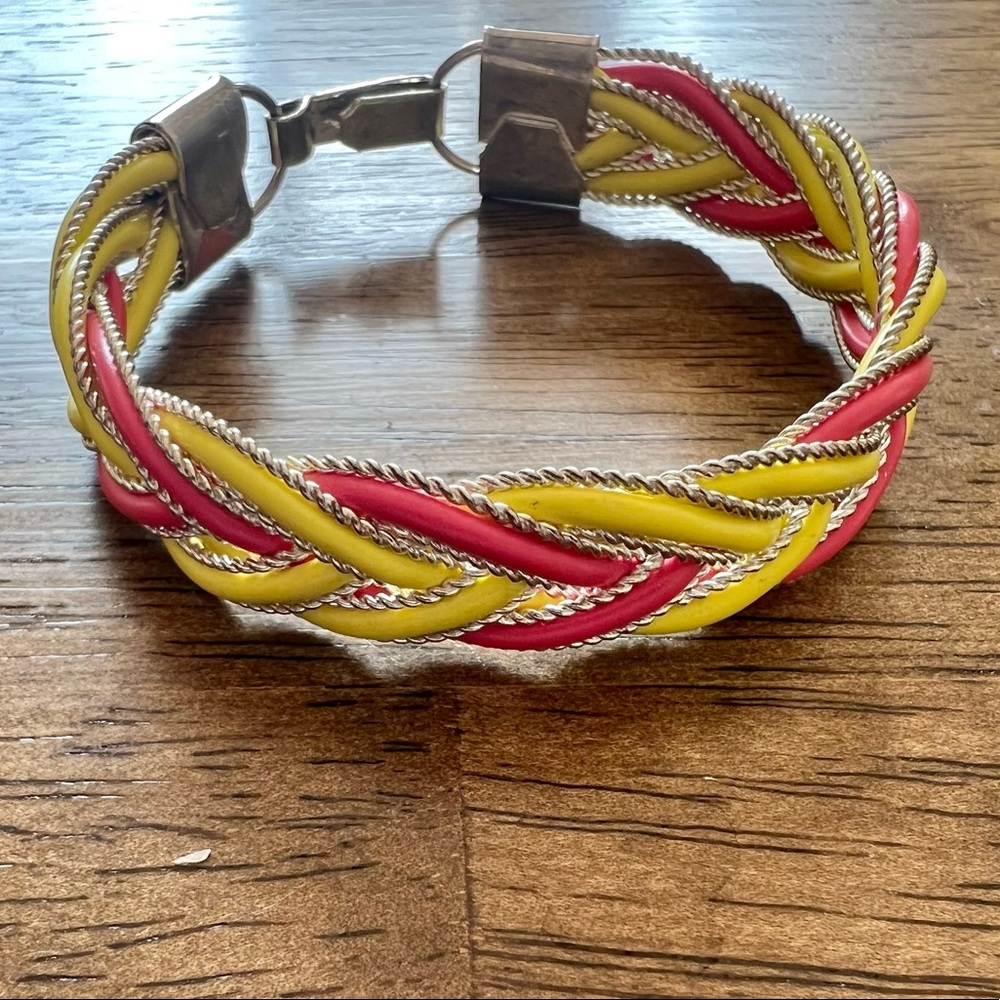 Braided Pink Cord Bracelet